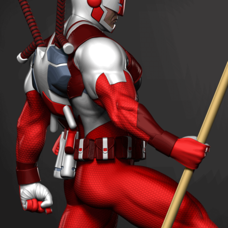 captain canuck statue render side