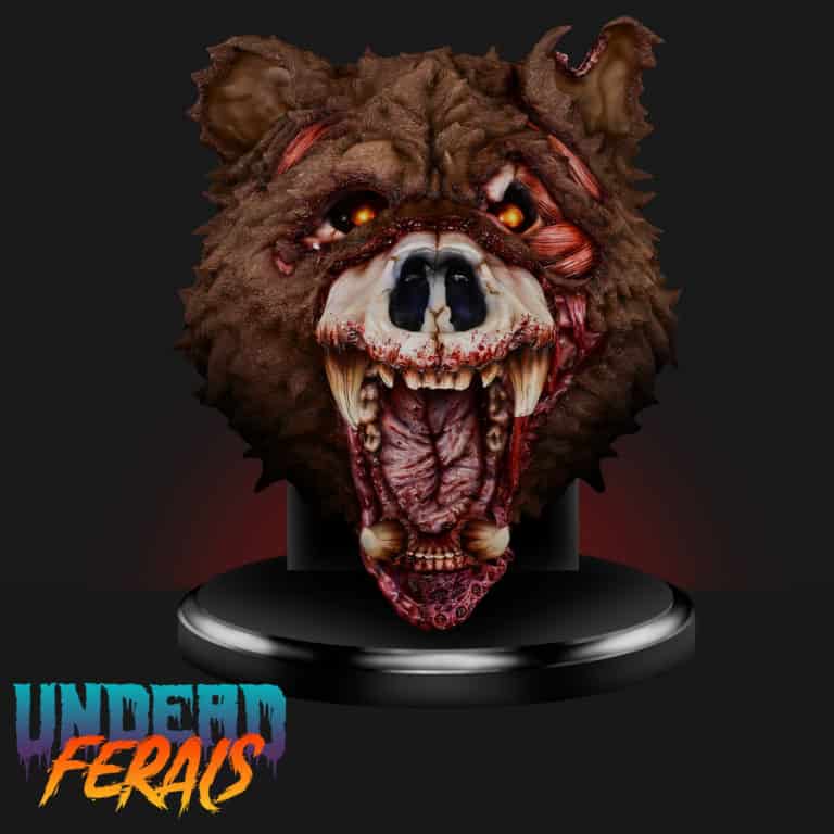 Announcing the 1:1 Life Size Zombie Bear Bust