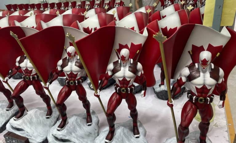 Painted Statue of Captain Canuck polystone 1/6 scale collectible statue