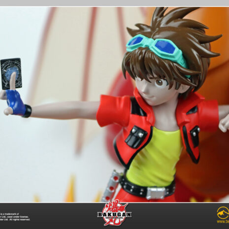 Bakugan Dan Collectible Diorama Closeup gatecard right Bakugan Dan collectible Diorama right side with gatecard