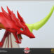 Closeup of Bakugan Drago collectible Diorama