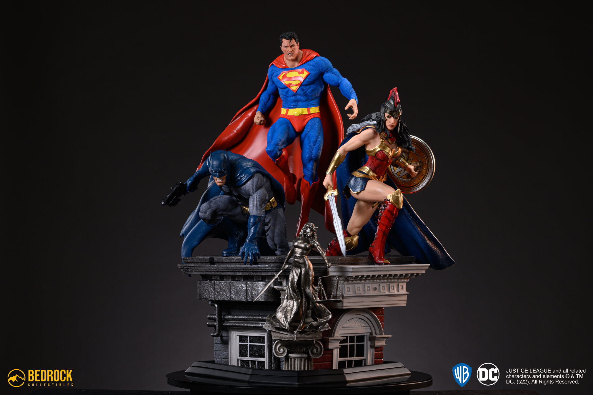 DC Trinity 1/4 Scale Premium Statue Diorama – Bedrock Collectibles