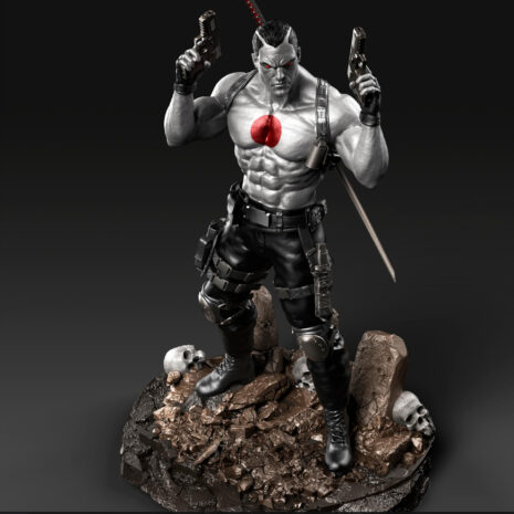 Bloodshot dual pistols top view statue render 5 Bloodshot dual pistols top view statue render 5