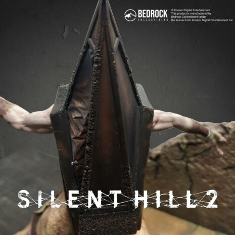 Pyramid Head Closeup Silent Hill 2 Bedrock Collectibles_1 silent hill 2: red pyramid thing & maria elevator chase diorama