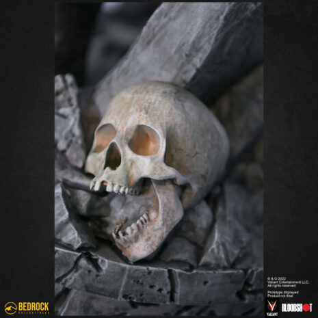 Bloodshot valiant statue base skull closeup bloodshot valiant statue base skull closeup