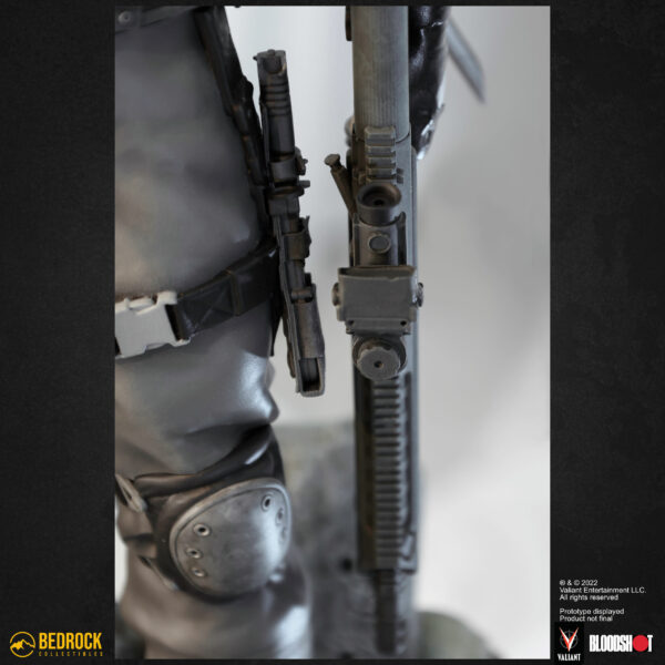 bloodshot valiant statue front scoped assault rile barrel