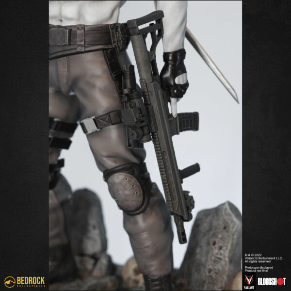 bloodshot valiant statue right lower torso and scoped assault rifle