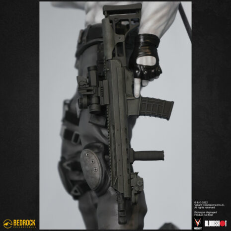 bloodshot valiant statue right trigger scoped assault rifle clos Bloodshot premium statue scoped assault rifle closeup