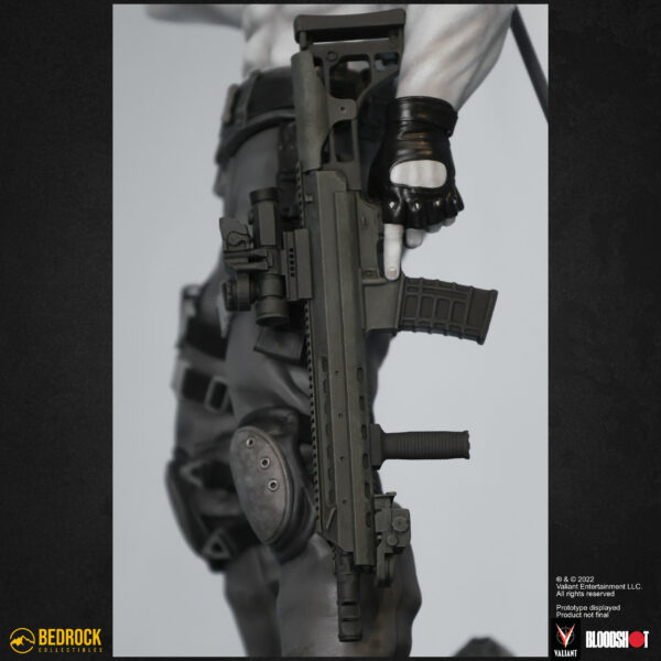 Bloodshot premium statue scoped assault rifle closeup