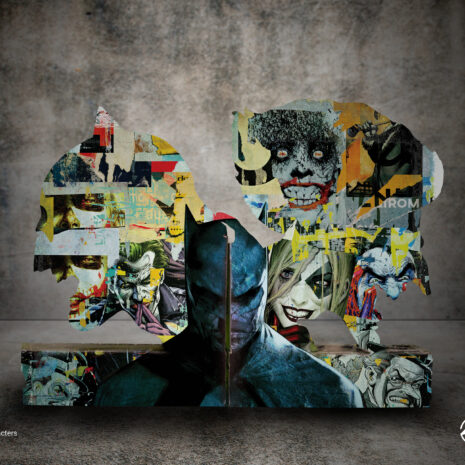 628942703591-9 batman vs joker nemesis bookend bust