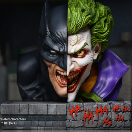 batman vs joker nemesis bookend bust