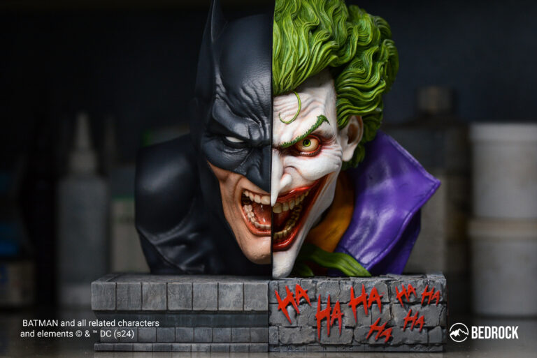 batman vs joker nemesis bookend bust