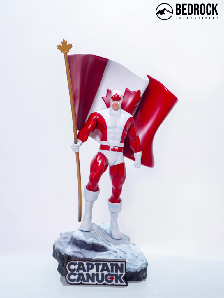 captain canuck classic suit statue 01