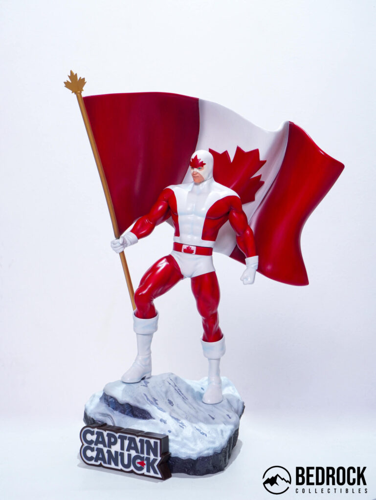 captain canuck classic suit statue 2
