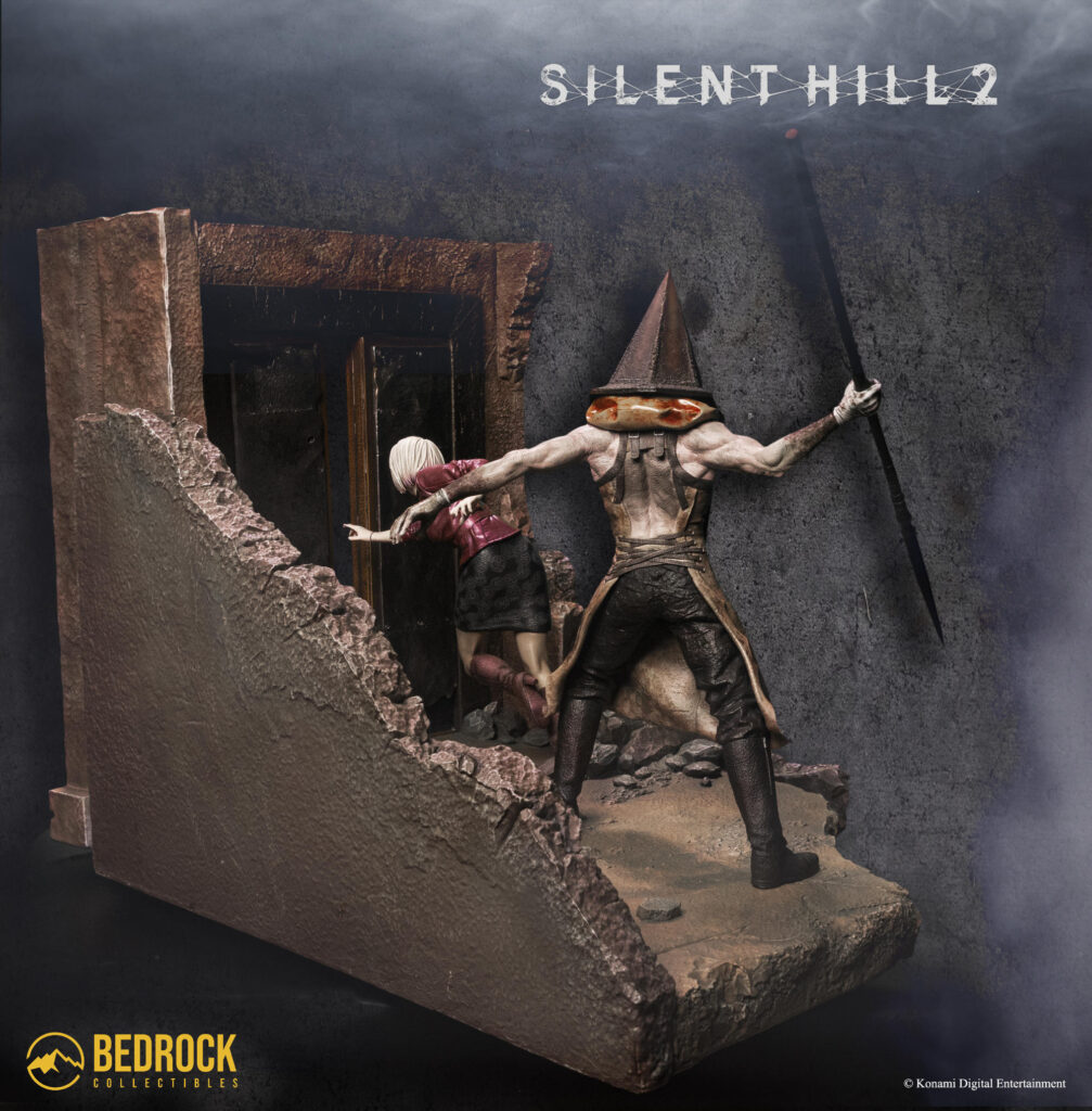 silent hill 2 remake statue chase 3quarters left back