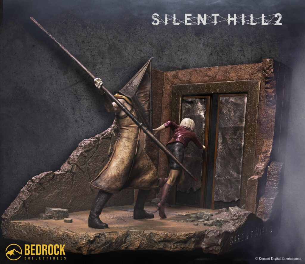 silent hill 2 remake statue chase open 3quarters back