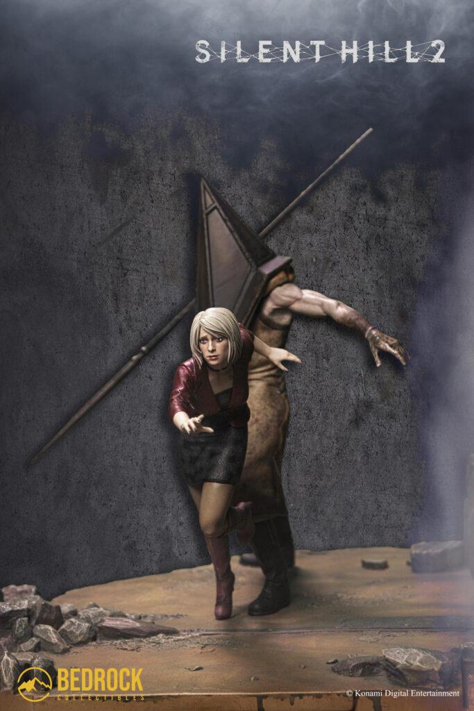 silent hill 2 remake statue chase open front